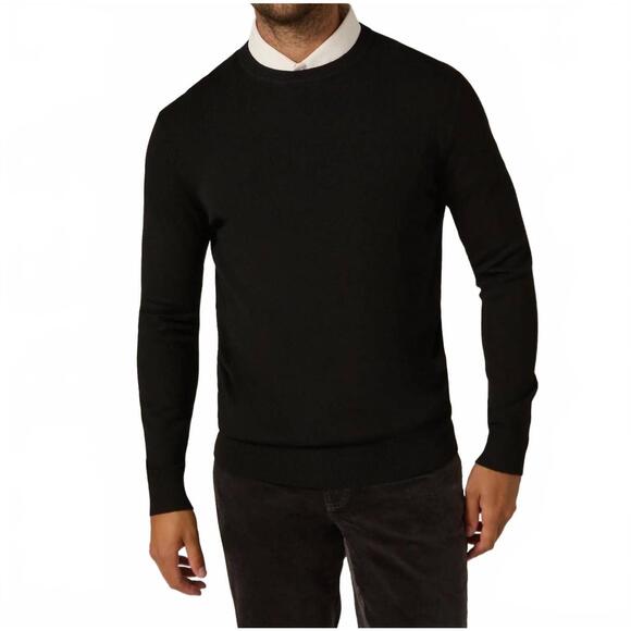 NEW 7DIAMONDS alcott crewneck sweater top in black